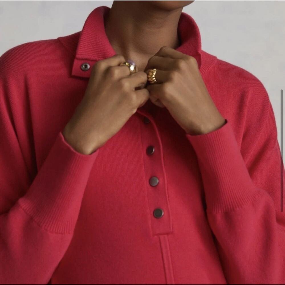 ANTHROPOLOGIE DAILY PRACTICE Women’s Pink Polo Knit Sweater Dress - Picture 2 of 7
